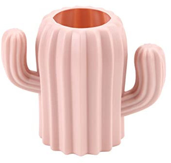 Sunicon Blumenvase, PE-Vase, Kaktusform, Pflanzenvase, Vase im skandinavischen Stil, Desktop-Kaktusvase, Tischdekoration, Ornament für Blumenarrangements (Pink)