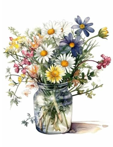 Peinture Numero Adulte, Fleur Coloriage Par Numero Adulte, Peinture par Pour la Décoration de la Maison 30x40cm