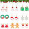 Sibba 9 Paar Weihnachten Tropfen Ohrringe Weihnachtsschmuck Hängend Ohrhänger Schneeflocke Weihnachtsbaum Schneemann Elch Weihnachtsmütze Weihnachts Ohrringe für Mädchen Damen Christmas Earrings StilB