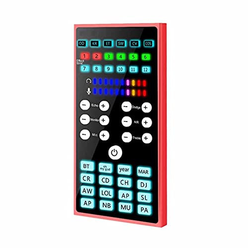 CVNIMV Tarjeta de Sonido en Vivo Micrófono Condensador Mezclador Audio KTV Teléfono móvil Computadora Acompañamiento