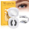 QUEWEL Magnetic Eyelashes Natural Look, Reusable Magnetic Eyelashes with Applicator, No Glue Needed False Lashes without Eyeliner, Easy to Wear and Remove(GDCX style D)