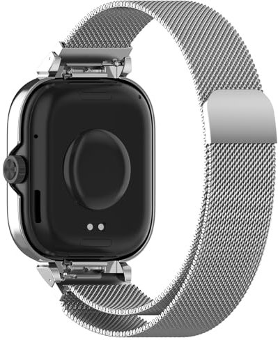 Armband für Xiaomi Smart Band 8 Pro, Edelstahl Metall Einstellbar Ersatzarmband Weich Atmungsaktiv Magnetversch Mesh Gewebte Uhrenarmbänder für Xiaomi Mi Band 8 Pro Smartwatch