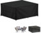 LAMUNI Outdoor Garden Table Cover Rectangular Garden Furniture Covers Waterproof Patio Table Covers Anti-UV Rattan Sofa Set Cover Windproof 420D Oxford Patio Covers for Outdoor Furniture, 220x180x80cm
