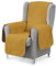 Textil-home Sesselschoner Relax Luka, 1 Sitzer 55cm - Sofaüberwurf Reversibel gepolsterter Sofaschutz. Sofaschoner Senf