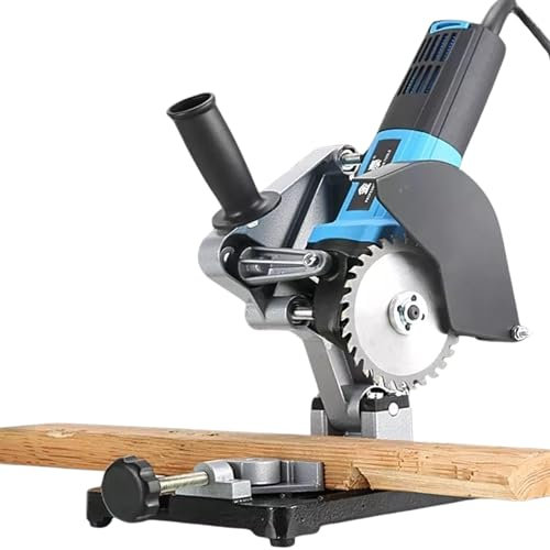 Yasta Supporto da Banco Smerigliatrice Angolare Base Troncatrice per Flex 115/125 mm Stazione Taglio Legno, Metallo, Piastrelle Accessorio Utensili Elettrici con Regolazione 45°