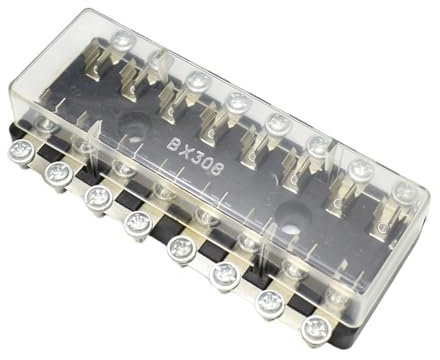 ANTJWXYQ Boîte à fusibles Multi-Ensembles de générateur BX308, 8 Vitesses, 8 Voies, 8P, boîte à fusibles Tubulaire Multi-Voies, siège 6 * 30