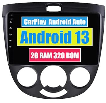 RoverOne Radio estéreo de coche para Chevrolet Lacetti J200 2004-2013 para Buick Excelle Hrv 2004-2013 con reproductor multimedia Android, navegación GPS, Bluetooth, WiFi, USB, CarPlay (modelo A)