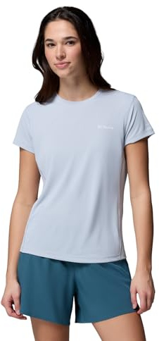 Columbia Women's Zero Rules Light Short Sleeve Crew Technical Short Sleeve T-Shirt Cirrus Grey XS