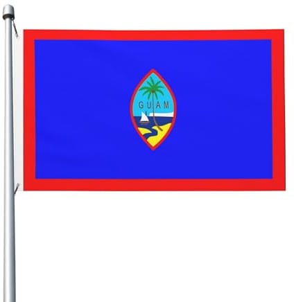 Guam-Flagge, 91 x 152 cm, lichtecht, für drinnen und draußen, für Zuhause, Garten, Hof, dekoratives Schild