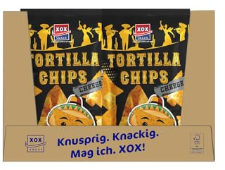 XOX Tortilla Chips Cheese 12er Karton (12x120g)