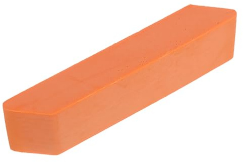 PACKOVE Limescale Brush Dish Cleaner with Rubber Material for Metal Pots and Stoves, Easy to Wash and Protects Protective Layer, Suitable for Daily Cleaning Use, Orange Colour