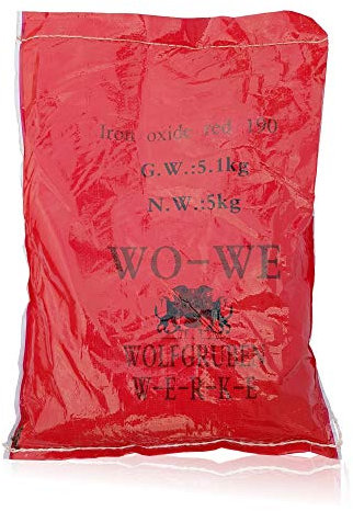 WO-WE Pigment oxyde de fer W120 Colorant pour béton, ciment, enduit - Rouge Brique 10Kg