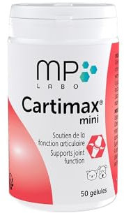 MP Labo Cartimax - Unterstützung der Gelenkfunktion für Hunde und Katzen - Glucosamin, Teufelskralle, Mädesüß, Bambus und Spurenelemente (mini 50 Kapseln)