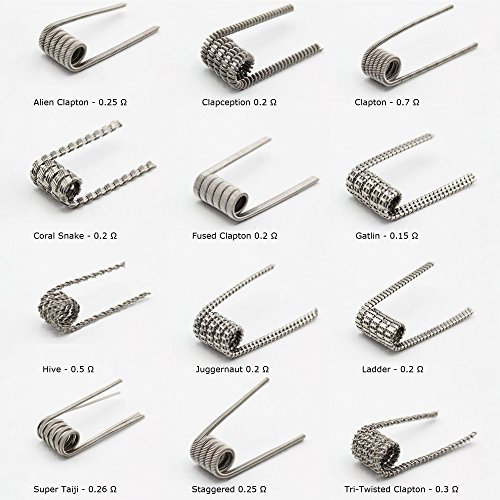 10x NI80 - Coils Draht Wicklung Selbstwickler Verdampfer Atomizer RDA, RBA, RTA, RDTA, Nichrome80 E Zigarette (Super Taiji - 0,26 Ω)