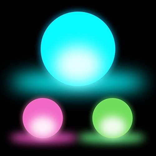 Relaxdays 9 x LED Kugel, Leuchtkugel, Stimmungslichter mit Farbwechsel, kabellos, batteriebetrieben, Kugellampe, D: 7,5 cm, weiß