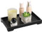 Luxspire Bandeja Rectangular de Resina de Cuarto de Baño, Hogar, Salón y Dormitorio, Super Antideslizante para Velas, Jabón, Toalla, Planta, Talla M, 9.65 x 5.9 x 1.1 (24.5 x 15 x 2.8cm) - Negro