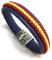 YOJAN PIEL | Pulsera De Piel Bandera De España (Hecho A Mano) | Complementos de Moda Unisex para Hombres y Mujeres de Estilo Atemporal y Elegante | Regalos Originales y Exclusivos