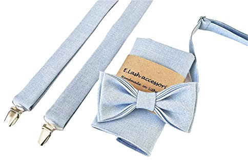 Blau Accessoires: Fliege, Hosenträger, Einstecktuch