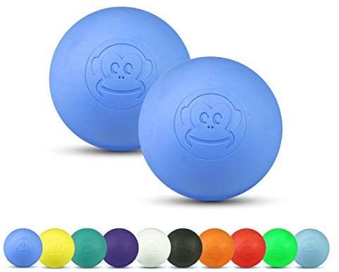 Captain LAX Massageball Original - Lacrosseball 2er Set, aus Hartgummi, mit den Maßen 6 x 6 cm geeignet für Triggerpunkt- & Faszienmassage/Crossfit
