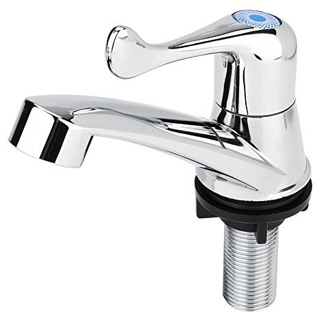 DEWIN Robinet Lave Main Eau Froide Uniquement, ABS G1/2 Mitigeurs de Lavabo Chrome, Installation Facile Pour La Salle De Bain La Cuisine, Les Toilettes
