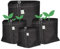 Sac à plantes 4 litres 15 x 15 x 18 cm en noir pour l'intérieur et l'extérieur - Pot de fleurs en tissu Pot de fleurs en textile Pot de fleurs Vase de culture Pot de fleurs en tissu Vlies Pot