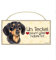 TECKEL 1 (46) Affiche Decoration Murale. Panneau Bois. Inscription avec votre animal préféré. Panneau Decoratif pour votre maison. Pancarte avec un chien