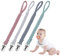 Catenella Portaciuccio ，Ciuccio Clip Baby Catena per Ciuccio in Cotone per Bambini Infantile Baby Sciarpa Baby Shower Regali（rosa）