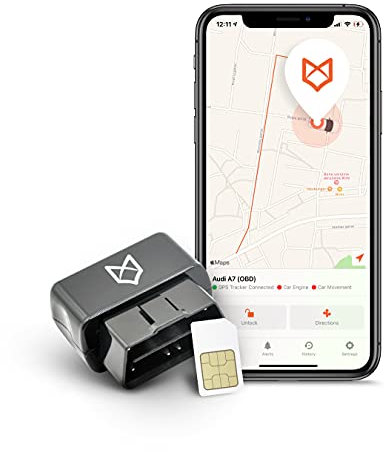 TrackingFox Real Time GPS Vehicle Tracker with Phone App, Easy Fit Car Security Tracker, Anti-Theft Alert System, Essential Accessories