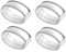 SILBERKANNE Exklusive Serviettenringe Fadenmuster 5,5x4x2 cm 4er Premium Silber Plated edel versilbert. Fertig zum verschenken mit schicker Geschenkverpackung