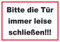 HB-Druck Schild Bitte die Tür Immer leise schwarz-Weiss-rot A4 (210x297mm)