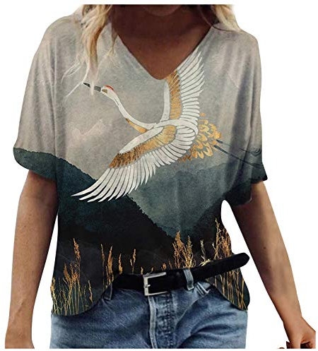 t Shirt Damen Kurzarm Pullover Damen Bluse Langarm Shirt Tunika Tshirt Kleidung Oberteile Tops angarmshirt Gestreift Rundhals Longsleeve Tshirt Beliebten Pullover Basic Tops Bekleidung