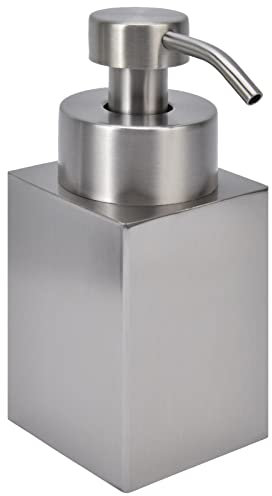 Flasche mit Händedesinfektionsmittel Silber Große Kapazität Rutschfester 304 Edelstahl Pressespender Handbrause Gel Schäumender Shampoospender, Handseifenspender,