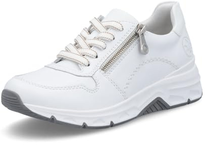 Rieker Damen Low-Top Sneaker 48134, Frauen Halbschuhe, lose Einlage,straßenschuhe,Strassenschuhe,Sportschuhe,Freizeitschuhe,Weiss (81),42 EU / 8 UK