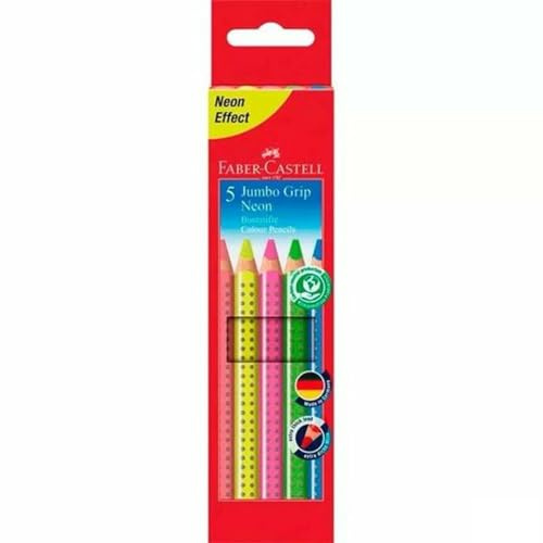Faber-Castell Buntstifte, Neonfarben, mehrfarbig, 5 Stück