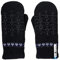 ÖJBRO VANTFABRIK Ekshärad Natt Fäustlinge 4 Lagen schwarz/blau/grau Gr. L 100% Merinowolle Handschuhe Strick warm weich - Hergestellt in Schweden