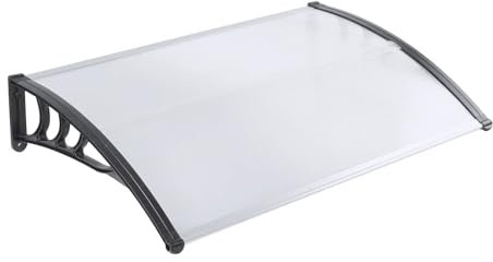120/150/200cm Door Canopy, Waterproof Front Door Canopy Outdoor Awning Shelter Clear Rain Awning for Door Porch Roof Patio Balconies Showcases (150cm)