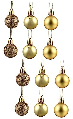 PRETYZOOM 96 STK Weihnachtskugeln Weihnachtsfeier Anhänger Weihnachtsstrumpf Stuffer Weihnachtsschmuck 2020 Bürogebäude Christbaumkugel Funkeln Matt Weihnachtsbaum Plastik Farbige Kugeln
