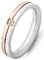 Tidefire Edelstahl Liebe Freundschaft Ring Edelstahl Titanium Stahl Ring Cubic Zirkonia Ring für Herren Damen (Silber Gold 9)