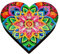 Klassische Mandala Diamond Painting Schmuckkästchen Aufbewahrungsbox DIY Diamant Malerei Schmuckaufbewahrung Holz Organizer Box Geschenke (Herz 04)