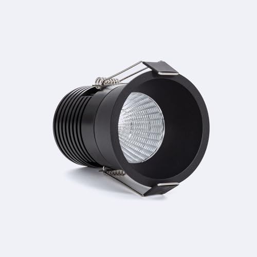LEDKIA LIGHTING LED Downlight Einbaustrahler 12W Rund MINI Dimmbar Dim To Warm Ausschnitt Ø 65 mm Schwarz