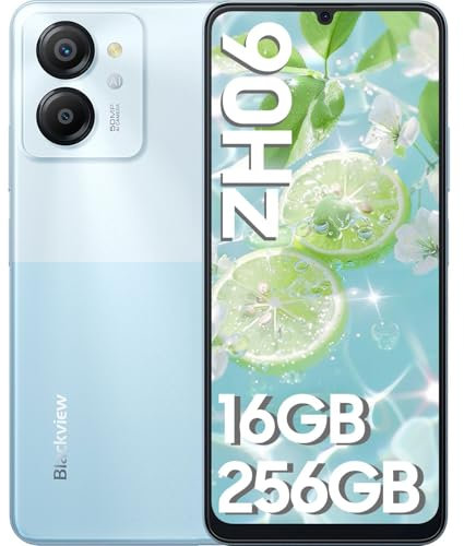 Blackview Color 8 Téléphone Portable Android 13, Smartphone Ecran 6.75''/90Hz, 16Go+256Go/TF 1To Smartphone Débloqué, 6000mAh/18W Batterie, 50MP+8MP/OTG/GPS/Octa Core/3 Cards Slot Smartphone Pas Cher
