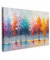 MuchoWow© Leinwandbild Groß 120x80 cm XXL Dekoration Wohnzimmer Bilder Pictures Wall Decoration Living Room Wohnungs Deko Moderne Bild Bäume - Aquarell - Pastell - Kunst
