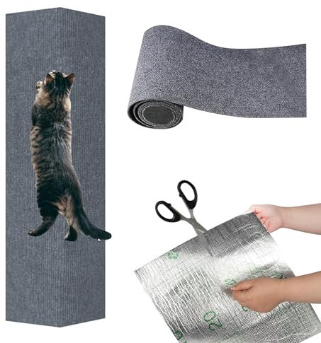 Kratzbrett Katze, Kratzmatte Katze Selbstklebend, [200cmx40cm] Kratzschutz Sofa Katze, Kratzbrett Katzen kratzschutz, Katzenkratzmatte, AntiKratz Tape für Möbel Couch Sofa Wand Tür Schutz