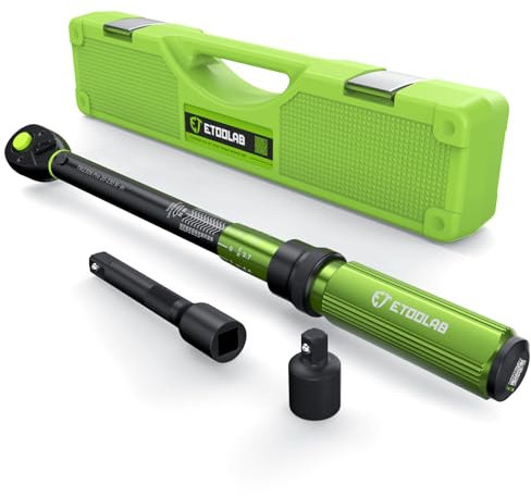 ETOOLAB 1/2 Torque Wrench Dual-Range【20-230Nm/10-170lbf-ft】±3% Precision, 72 Tooth Dual-Direction Adjustable Torque Wrench for Bicycle, Moto, Car Maintenance—3pcs