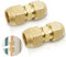 Beatific Lot de 2 raccords doubles de 5/8 pour tuyaux en cuivre - Pour tuyaux en cuivre - Rallonge de tuyau en cuivre - Double raccord intermédiaire - Pour raccordement immédiat