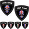 Misscase Embroidery Flag Name Patches, British Flag Personalized Name Patch, Custom Military Name Patches for Multiple Clothing Bags Work Shirt (DP Skull BK)