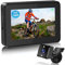 GFFEEL Bike Mirror, Bike Mirror Handlebar Mount Camera 1080P AHD Rechargeable with 4.3 Screen, 130° Wide Angle Taillight Bicycle Camera 360° Adjustable,Bike Accessories for Most Bikes