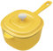 Flavehc Cast Iron Sauce Pan With Lid 2 Quart Enameled Cast Iron Sauce Pot Oven Safe,Yellow