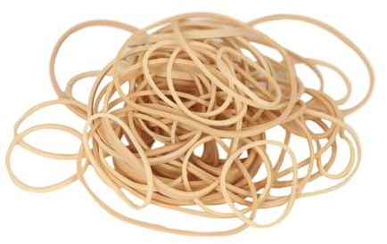 100g Elastic Rubber Bands - Mixed Size - Natural - Assorted Large Medium Small Home Office School Supply Stationery - By Ashley