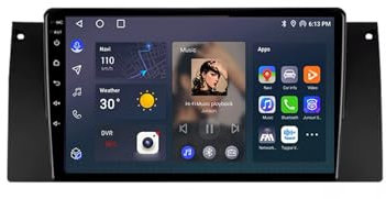 BOJONI Android 12 Autoradio Mit Navi pour BMW M5 E39 E53 X5 1999-2006 Mit Screen 9 Zoll Car-Play Android Auto/AM FM RDS Dab+ Radio/SWC/DSP MP5 Player/Backup Camera(4 Core 1G+16G)